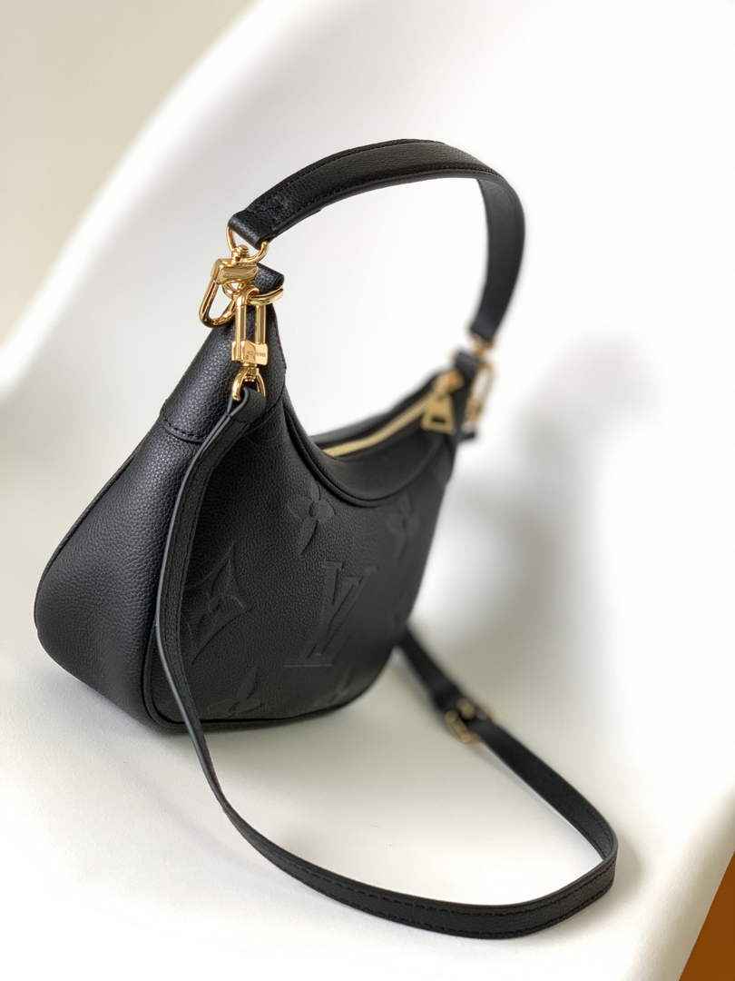 Louis Vuitton M46002 Bagatelle BB Shoulder Bag Leather Black