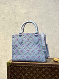 Louis Vuitton M46067 OnTheGo PM Tote Bag Blue - Default Title - View 1