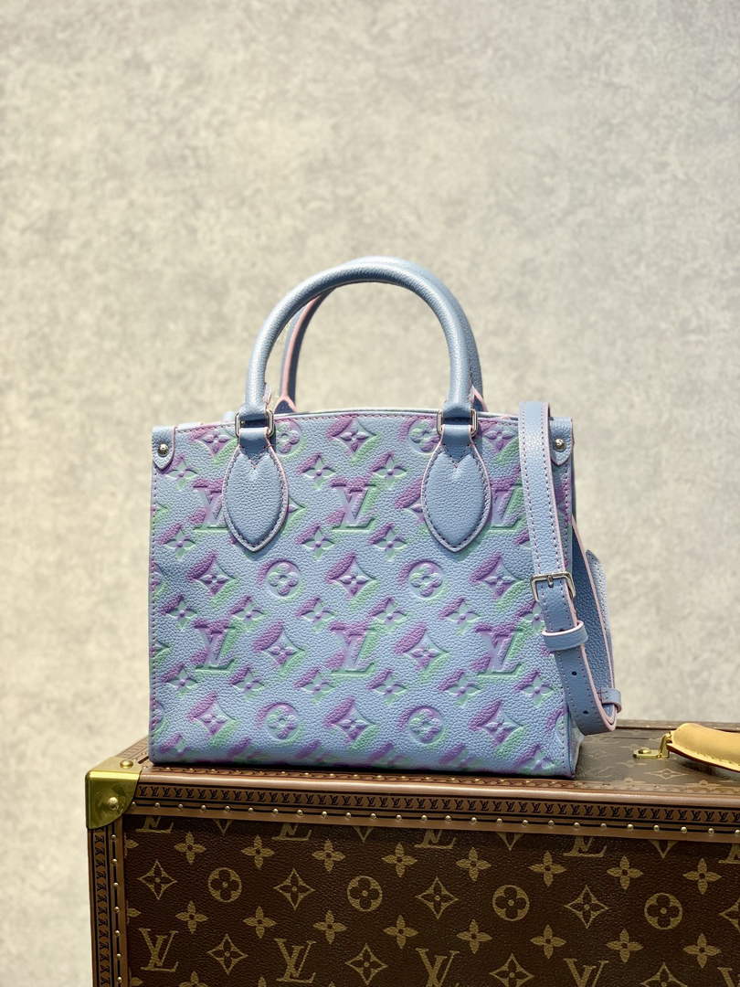 Louis Vuitton M46067 OnTheGo PM Tote Bag Blue - Default Title - View 1