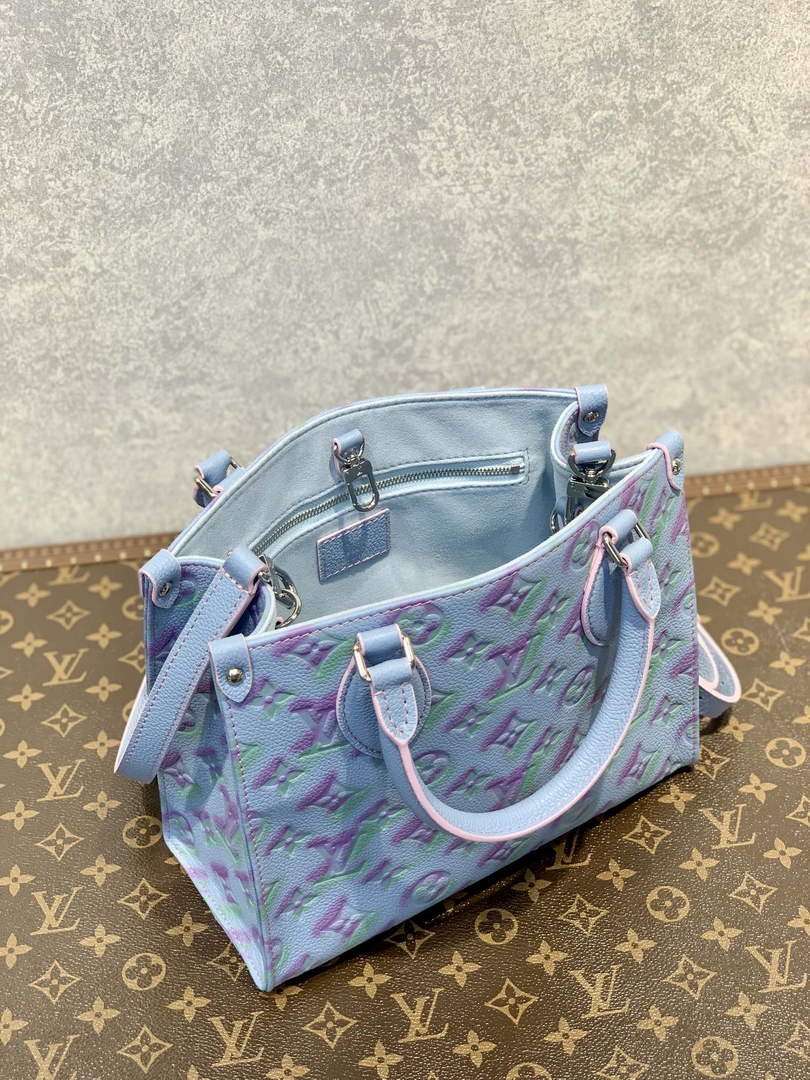 Louis Vuitton M46067 OnTheGo PM Tote Bag Blue - Default Title - View 4