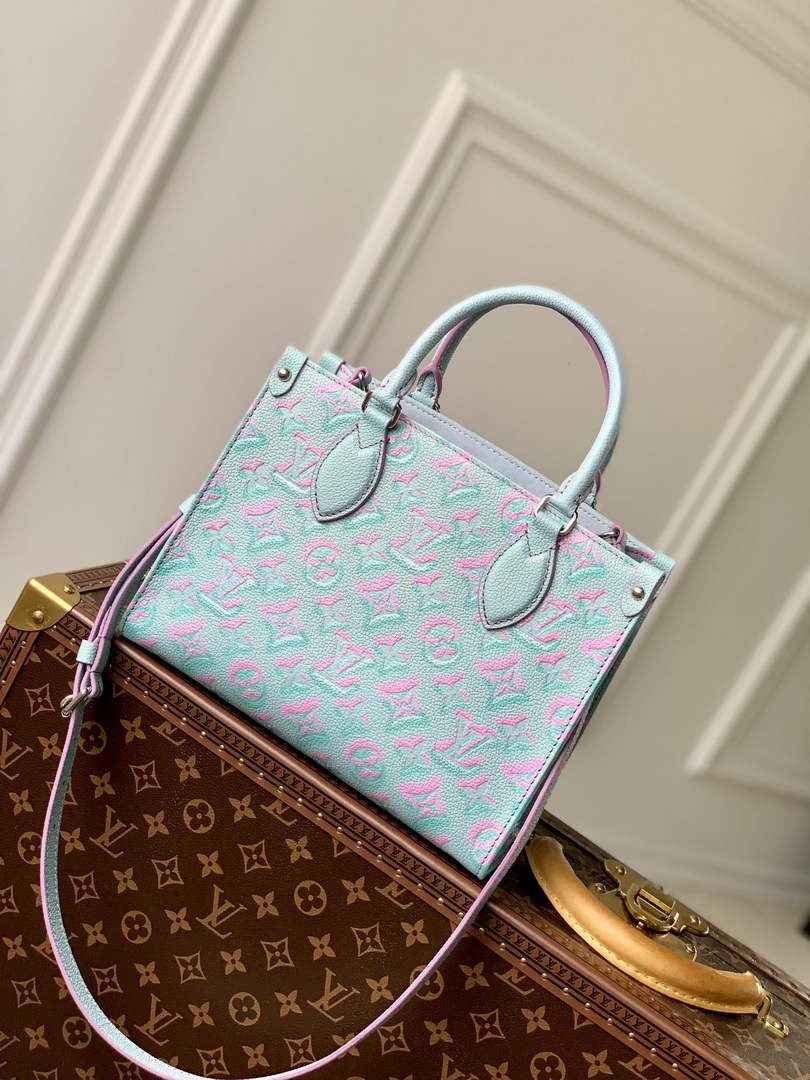 Louis Vuitton M46067 OnTheGo PM Tote Bag Light Blue - Default Title - View 1