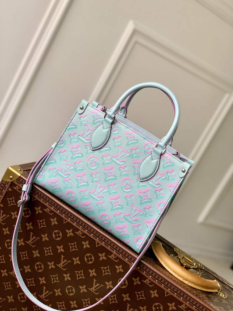 Louis Vuitton M46067 OnTheGo PM Tote Bag Light Blue - Default Title - View 1