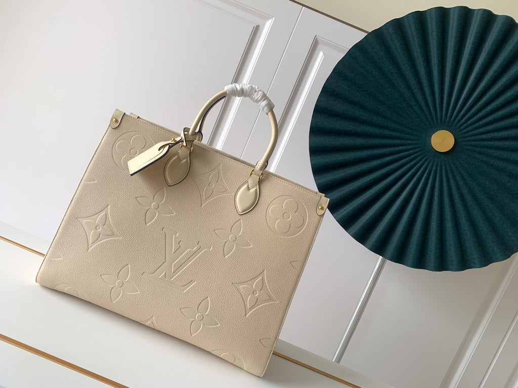 Louis Vuitton M46134 OnTheGo GM Tote Bag Leather Beige - Default Title - View 1