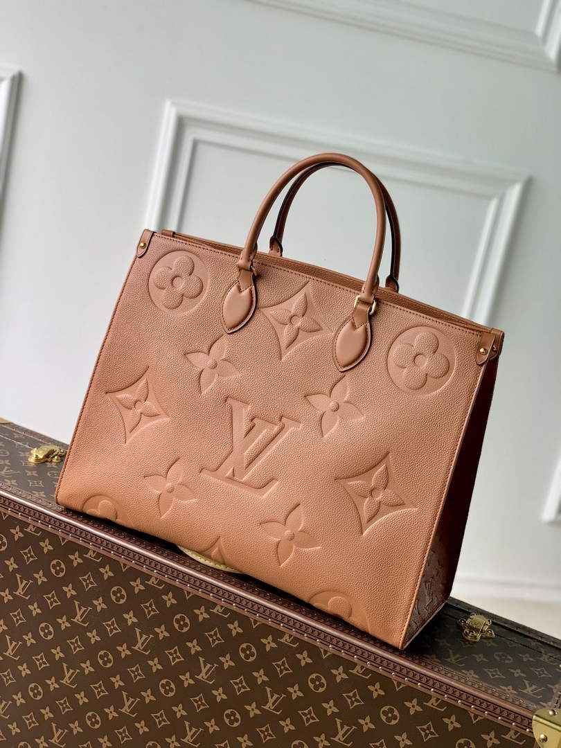 Louis Vuitton M46134 OnTheGo GM Tote Bag Monogram Leather Brown - Default Title - View 2