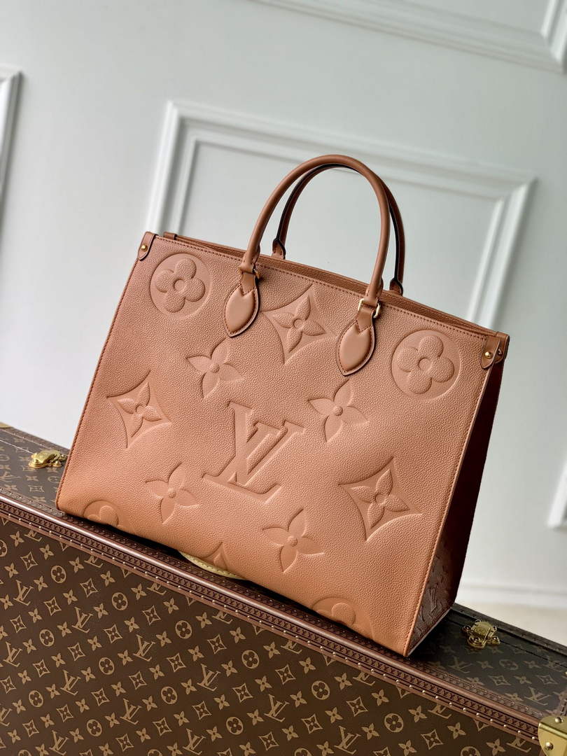 Louis Vuitton M46134 OnTheGo GM Tote Bag Monogram Leather Brown - Default Title - View 2