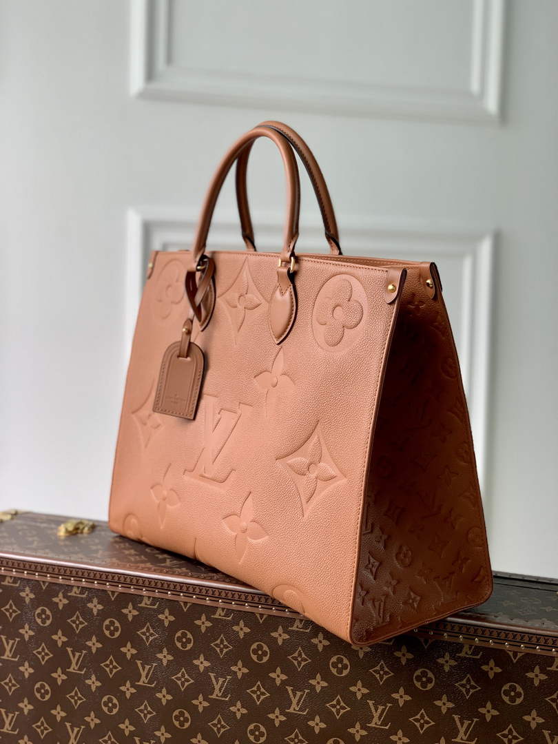 Louis Vuitton M46134 OnTheGo GM Tote Bag Monogram Leather Brown - Default Title - View 3