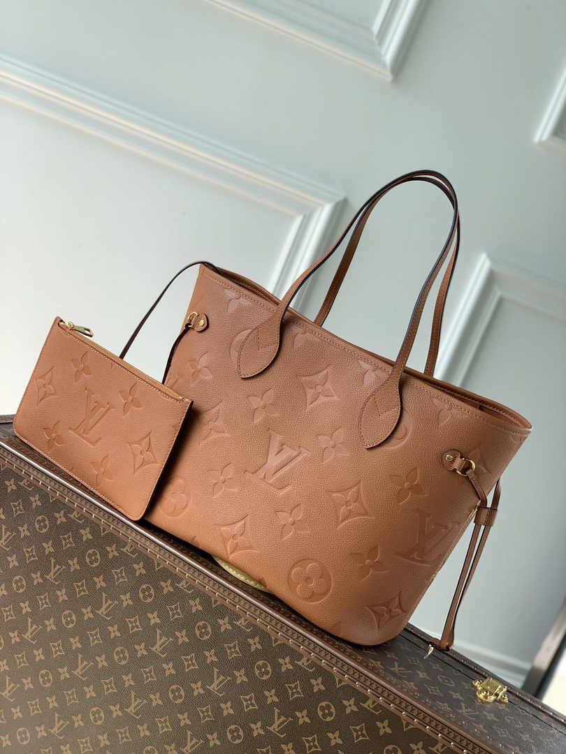 Louis Vuitton M46135 Neverfull MM Tote Bag Brown