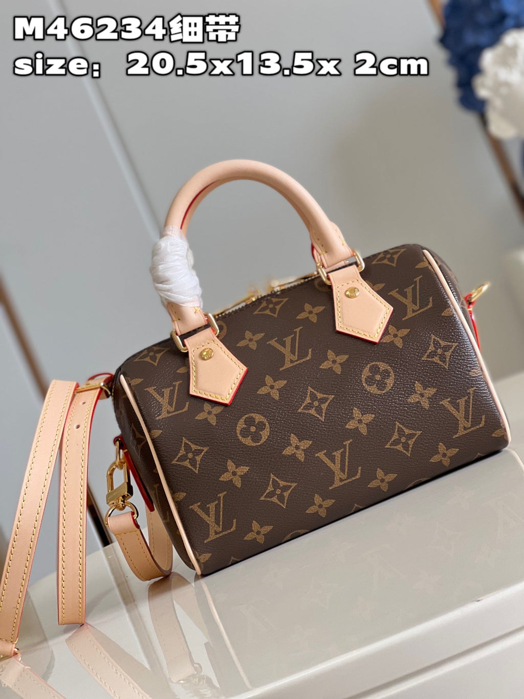 Louis Vuitton M46234 Speedy Bandoulière 20 Bag Monogram Beige