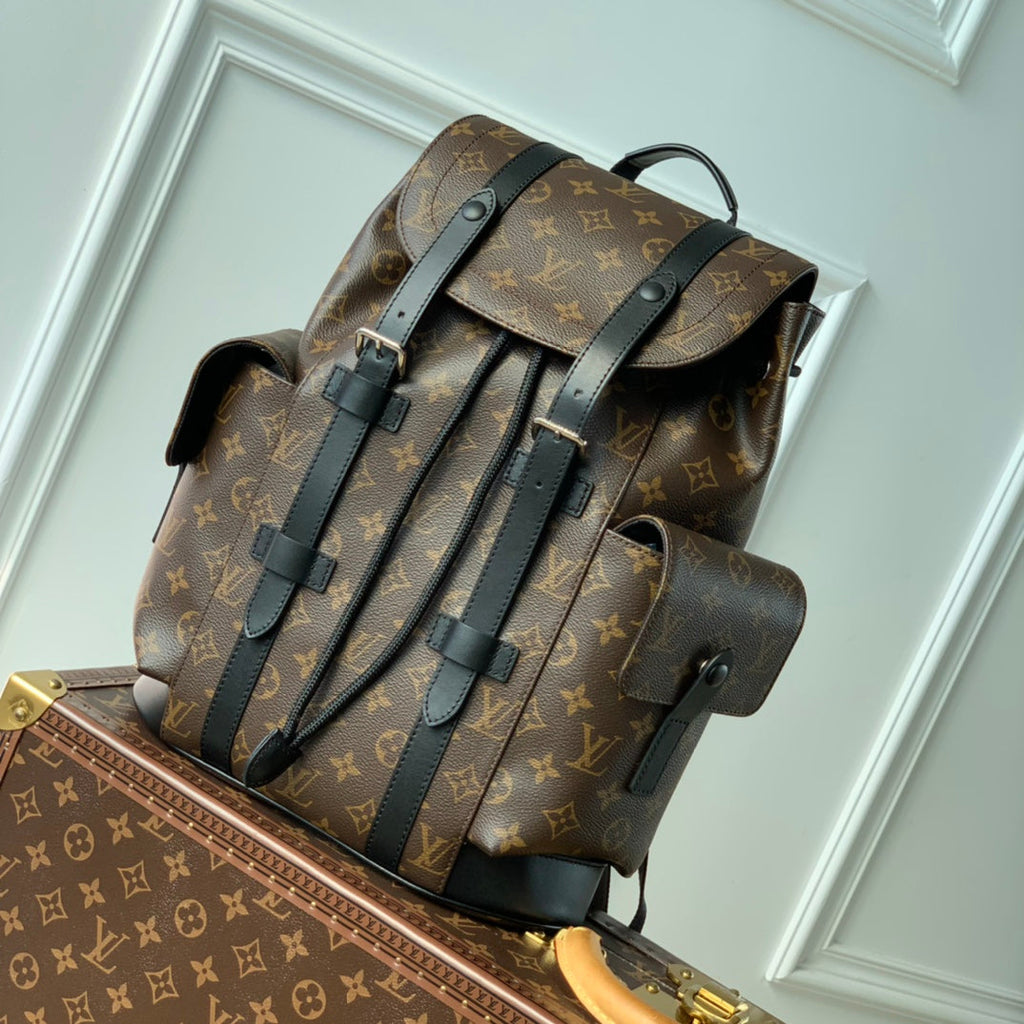 Louis Vuitton M46247 Christopher Backpack PM Monogram Canvas Black