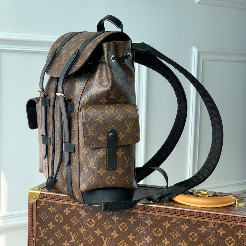 Louis Vuitton M46247 Christopher Backpack PM Monogram Canvas Black