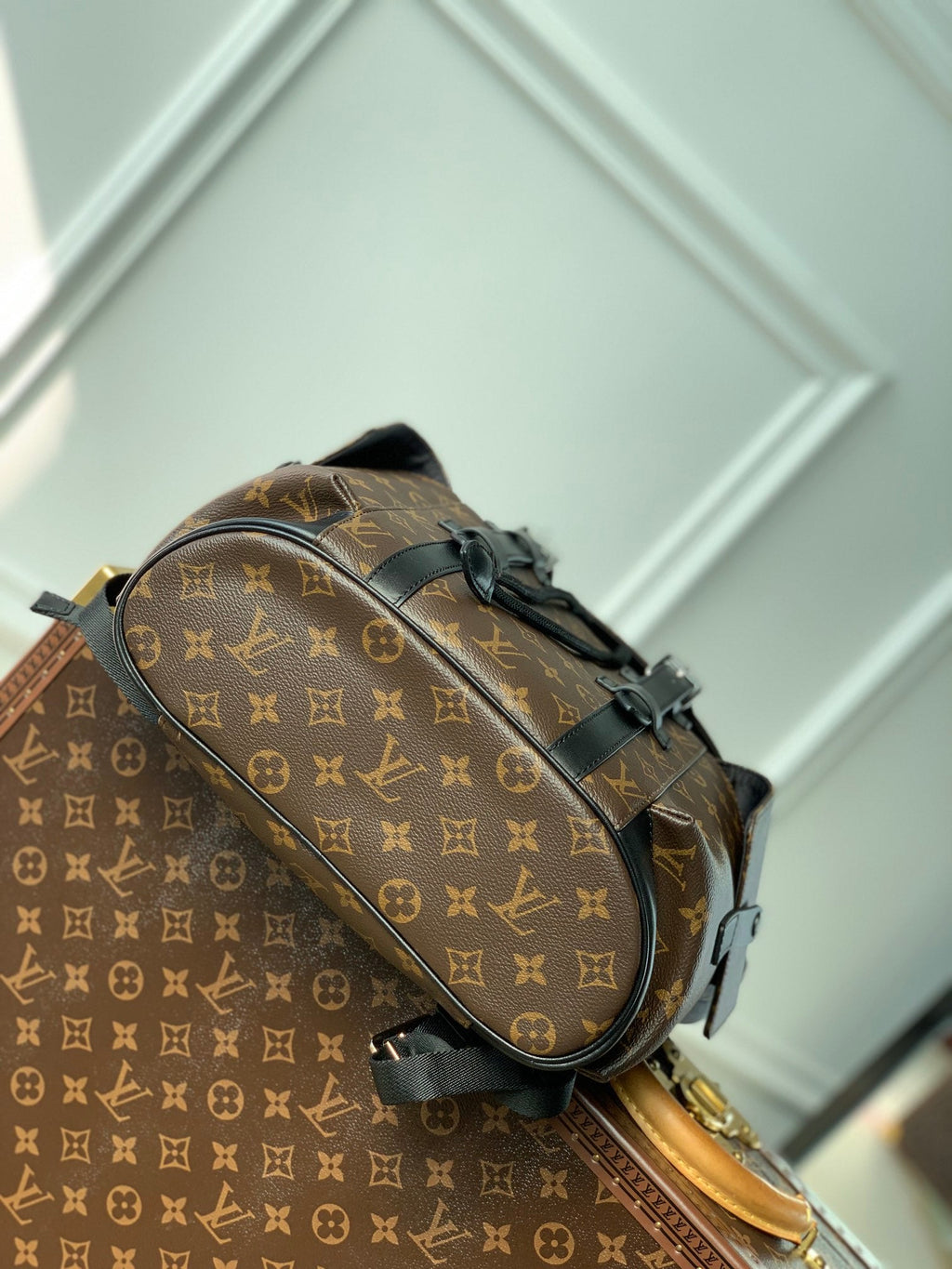 Louis Vuitton M46247 Christopher Backpack PM Monogram Canvas Black