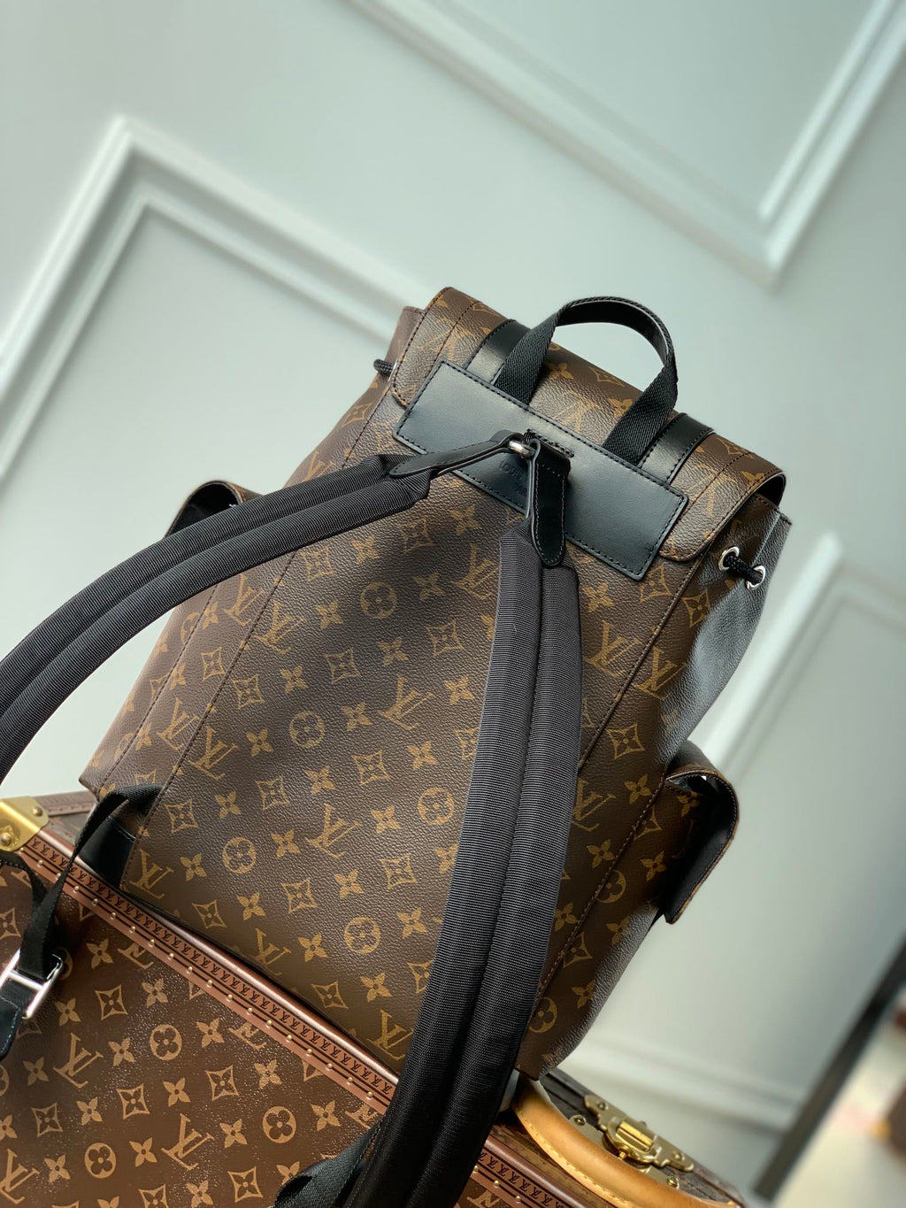 Louis Vuitton M46247 Christopher Backpack PM Monogram Canvas Black