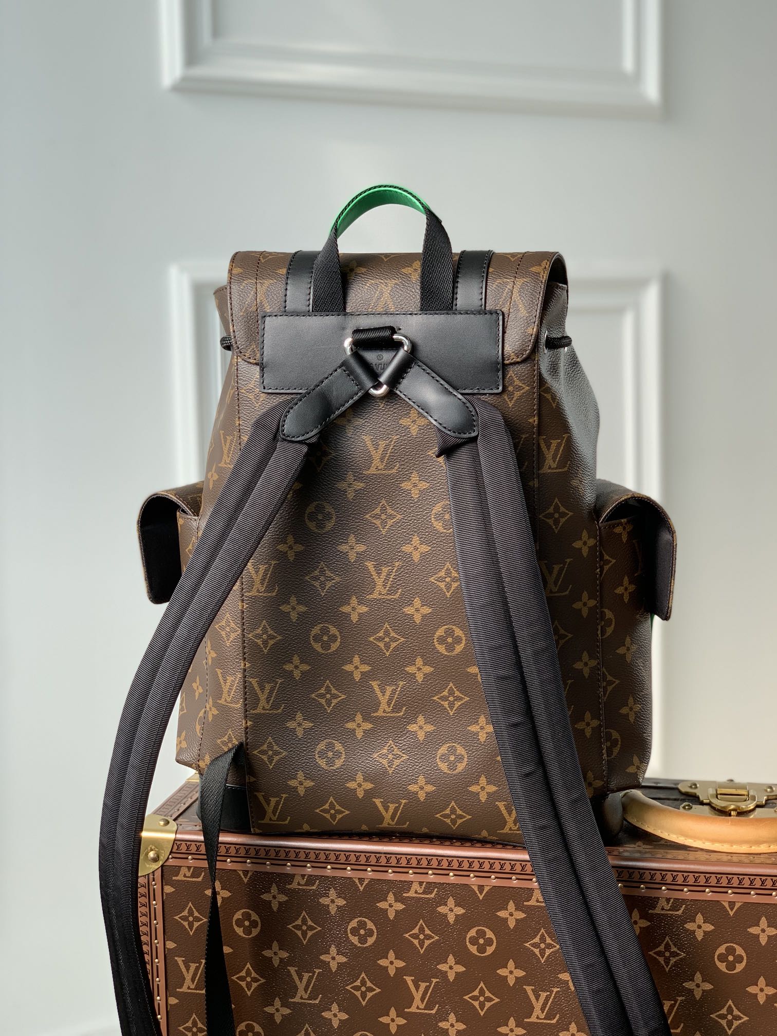 Louis Vuitton M46247 Christopher Backpack PM Monogram Canvas Green