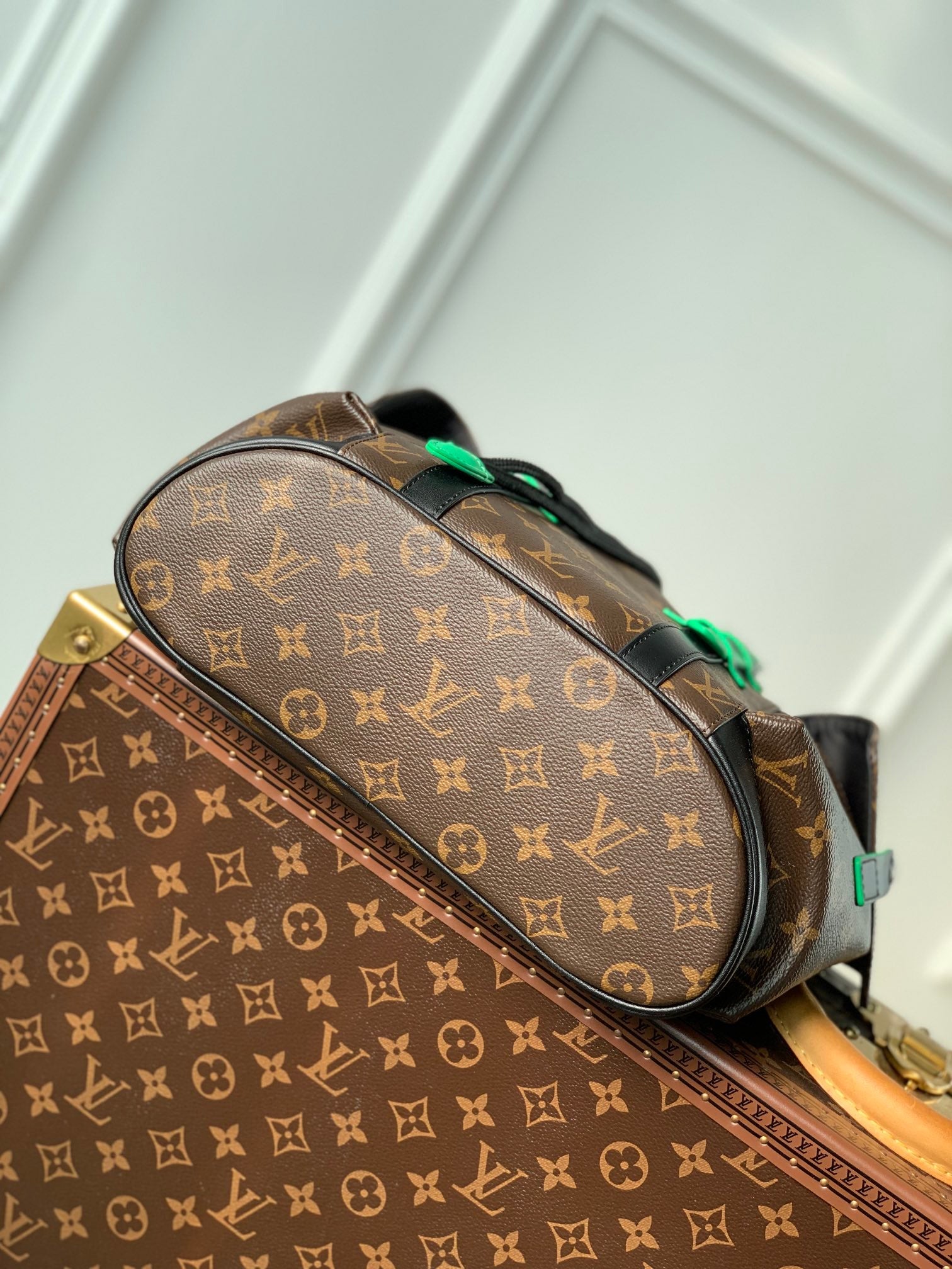 Louis Vuitton M46247 Christopher Backpack PM Monogram Canvas Green