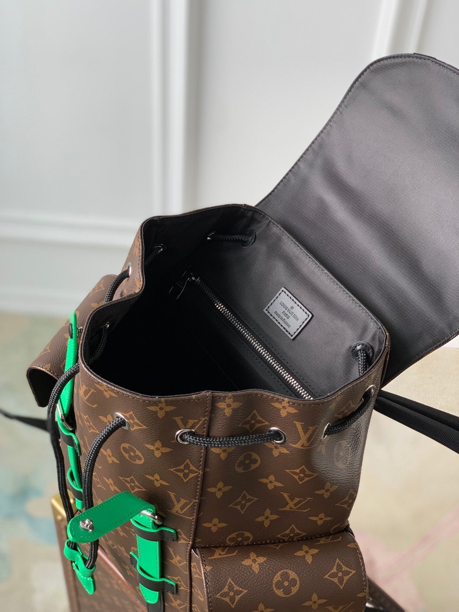Louis Vuitton M46247 Christopher Backpack PM Monogram Canvas Green