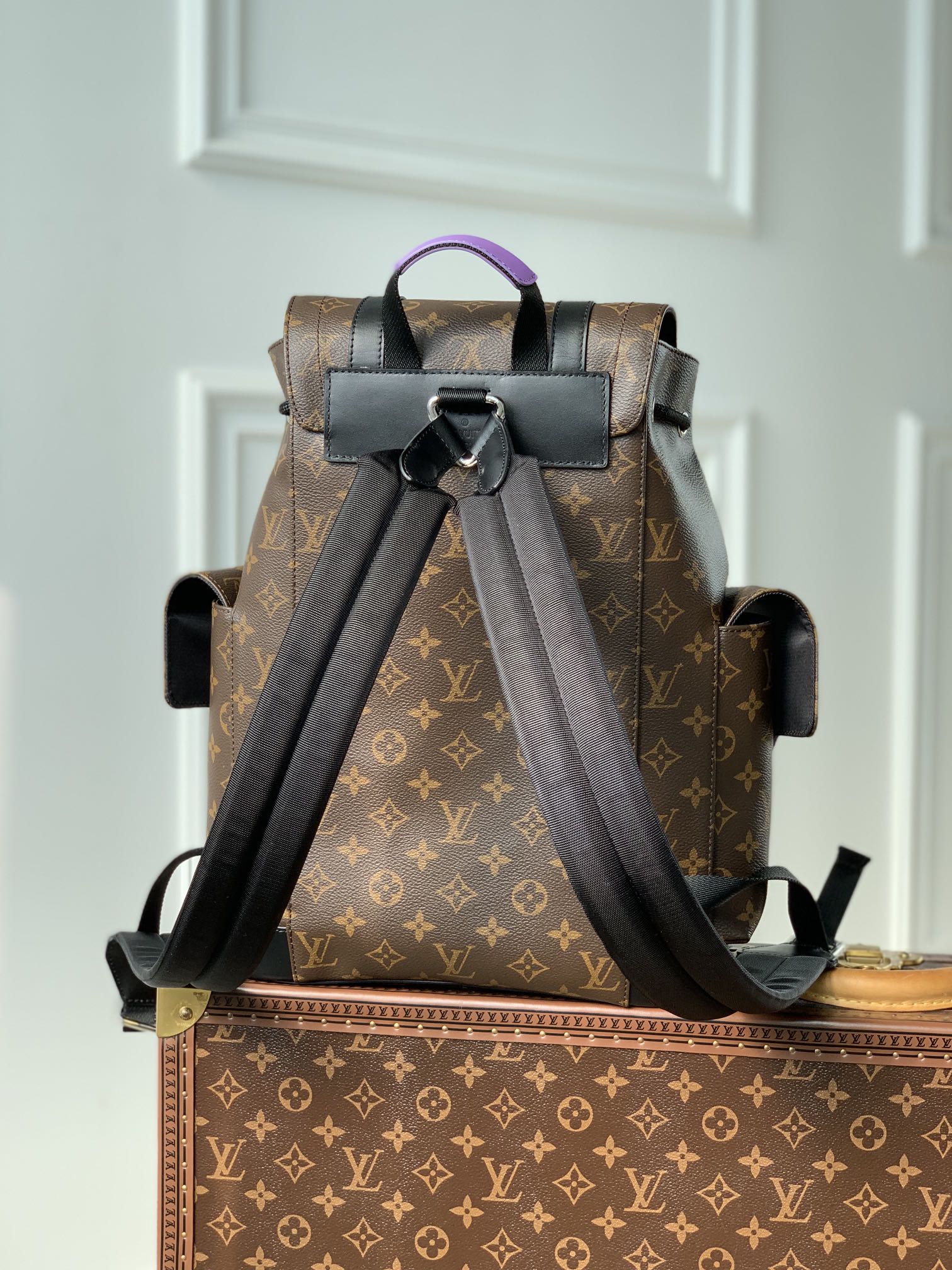 Louis Vuitton M46247 Christopher Backpack PM Monogram Canvas Purple