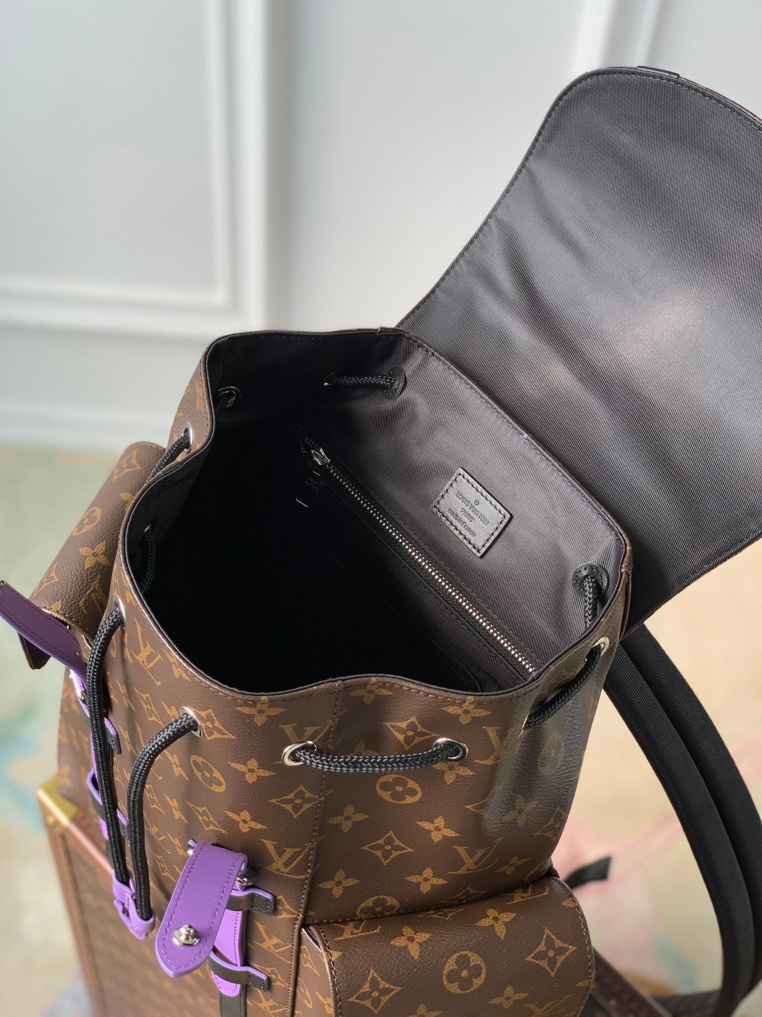 Louis Vuitton M46247 Christopher Backpack PM Monogram Canvas Purple