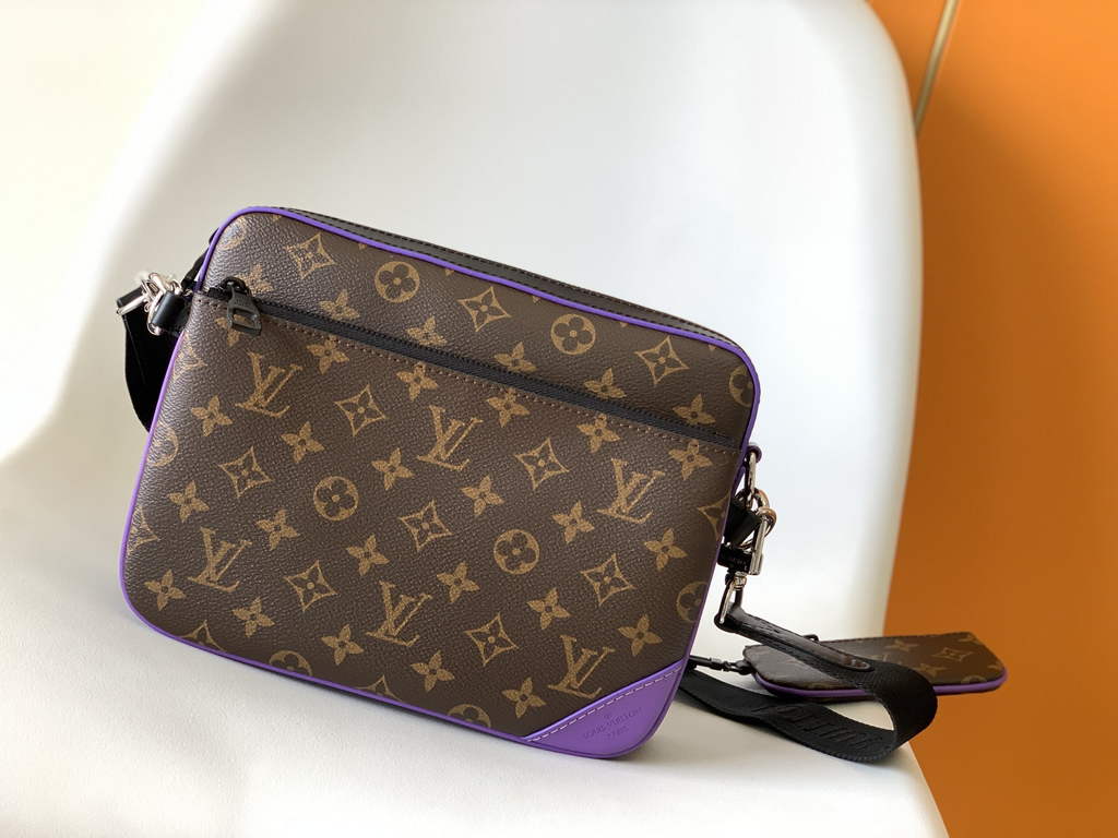 Louis Vuitton M46266 Trio Messenger Monogram Macassar Canvas