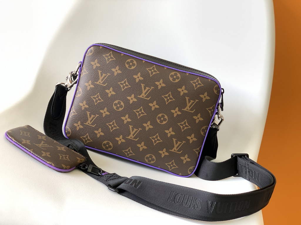 Louis Vuitton M46266 Trio Messenger Monogram Macassar Canvas