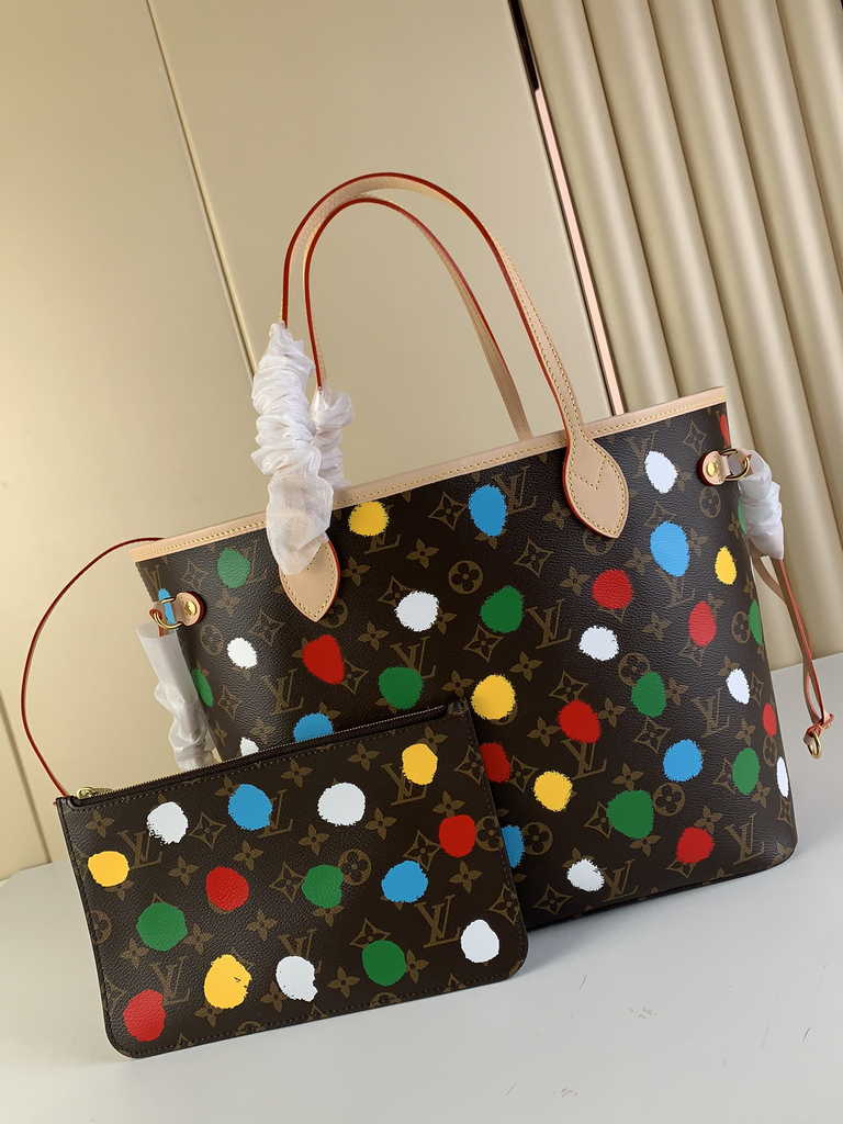 Louis Vuitton M46381 LV x YK Neverfull MM Bag Monogram