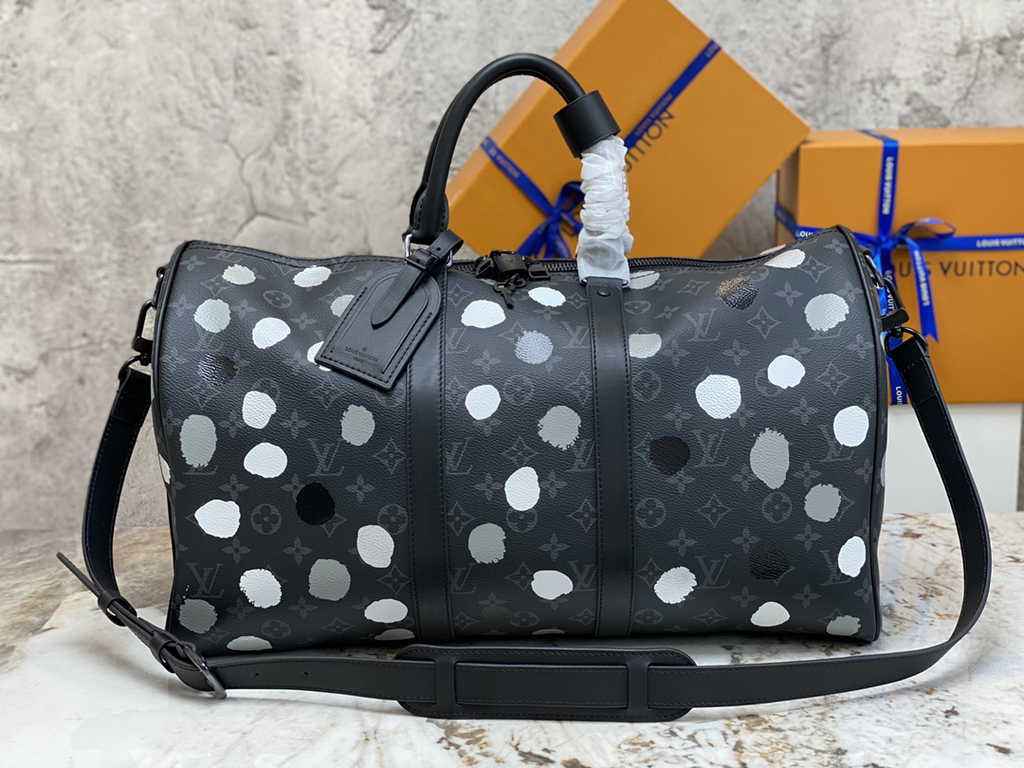 Louis Vuitton M46400 LV x YK Bandoulière Keepall 45 Monogram Eclipse Canvas