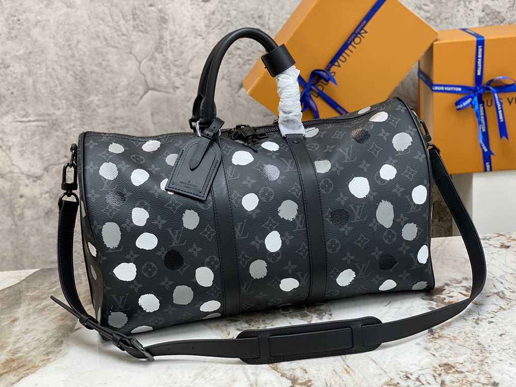 Louis Vuitton M46400 LV x YK Bandoulière Keepall 45 Monogram Eclipse Canvas
