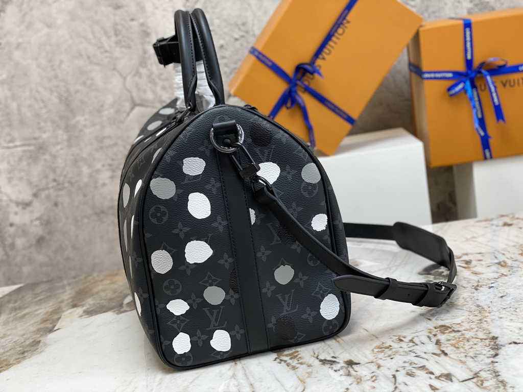 Louis Vuitton M46400 LV x YK Bandoulière Keepall 45 Monogram Eclipse Canvas