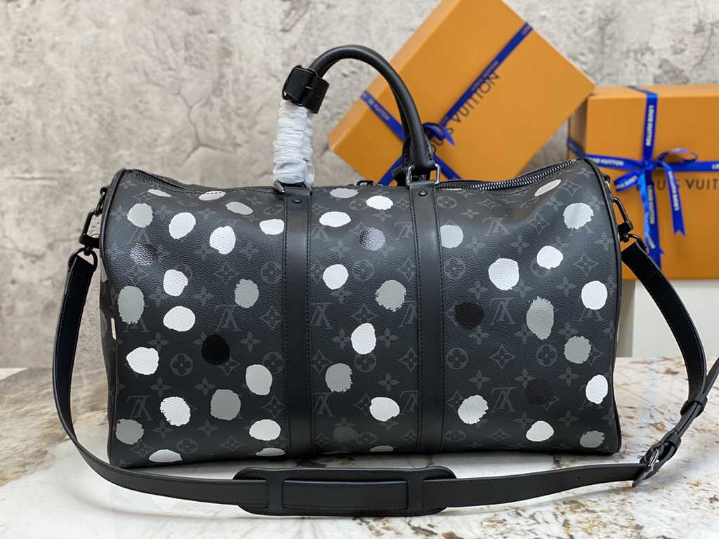 Louis Vuitton M46400 LV x YK Bandoulière Keepall 45 Monogram Eclipse Canvas