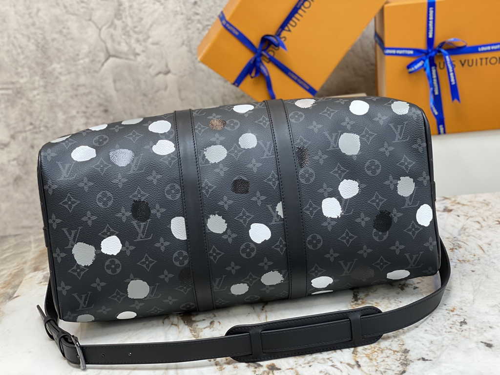 Louis Vuitton M46400 LV x YK Bandoulière Keepall 45 Monogram Eclipse Canvas