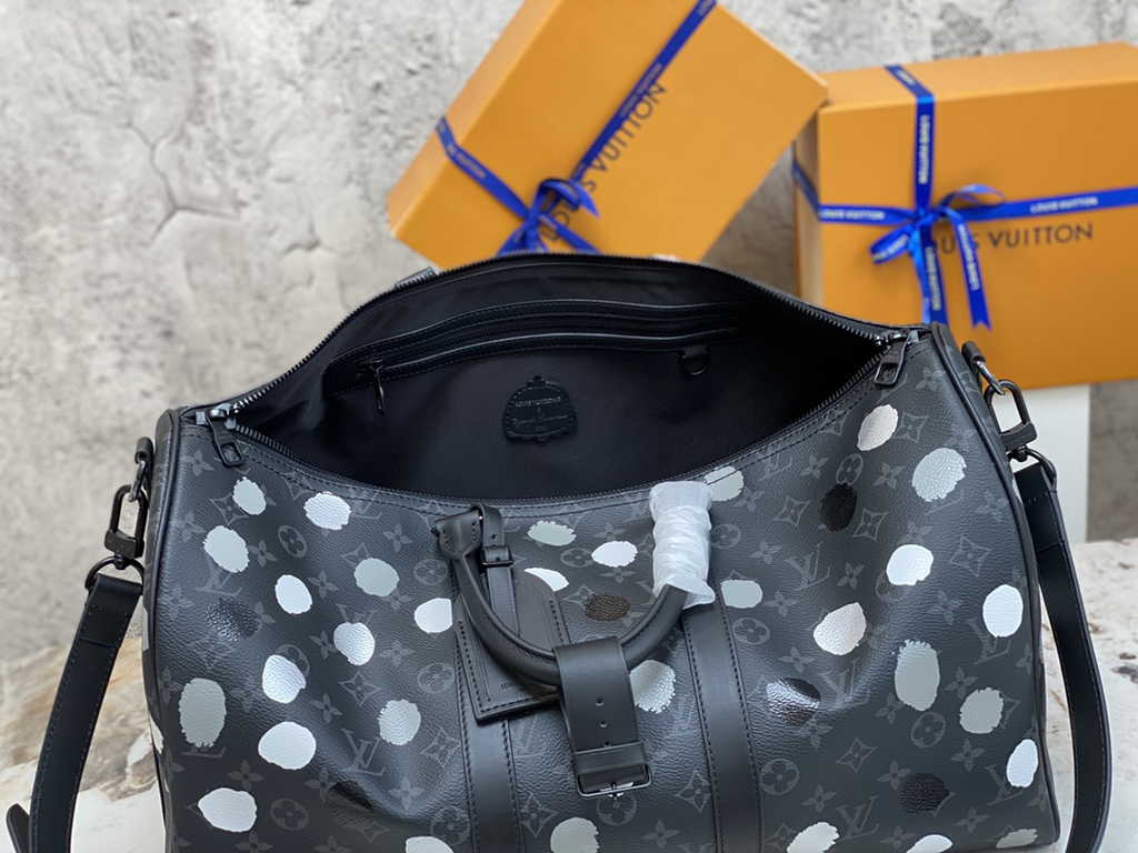 Louis Vuitton M46400 LV x YK Bandoulière Keepall 45 Monogram Eclipse Canvas