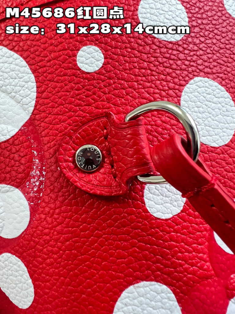 Louis Vuitton M46422 LV x YK Neverfull MM Bag Monogram Red