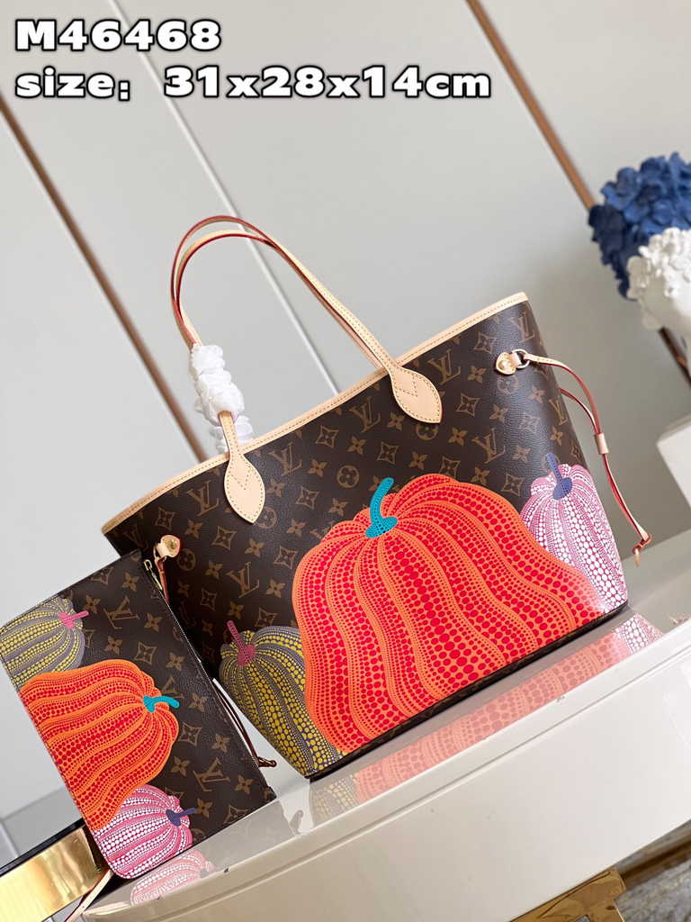 Louis Vuitton M46468 LV x YK Neverfull MM Bag Monogram