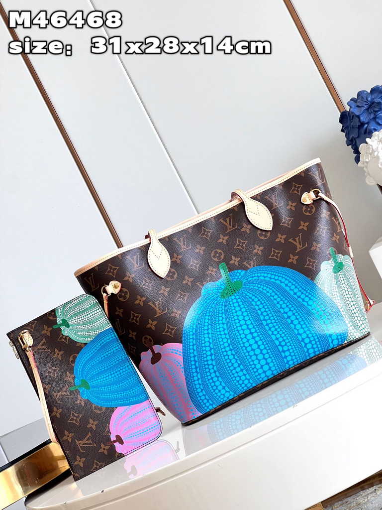 Louis Vuitton M46468 LV x YK Neverfull MM Bag Monogram