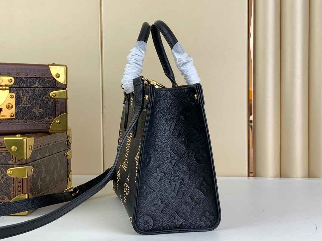 Louis Vuitton M46733 OnTheGo PM Tote Bag Black - Default Title - View 3