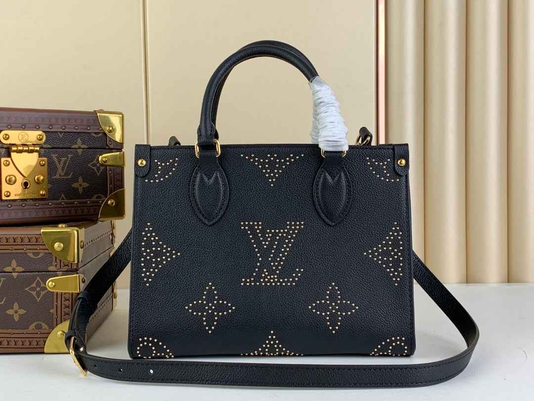 Louis Vuitton M46733 OnTheGo PM Tote Bag Black - Default Title - View 1