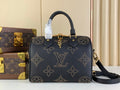 Louis Vuitton M46736 Speedy Bandoulière 25 Monogram Empreinte Leather Black