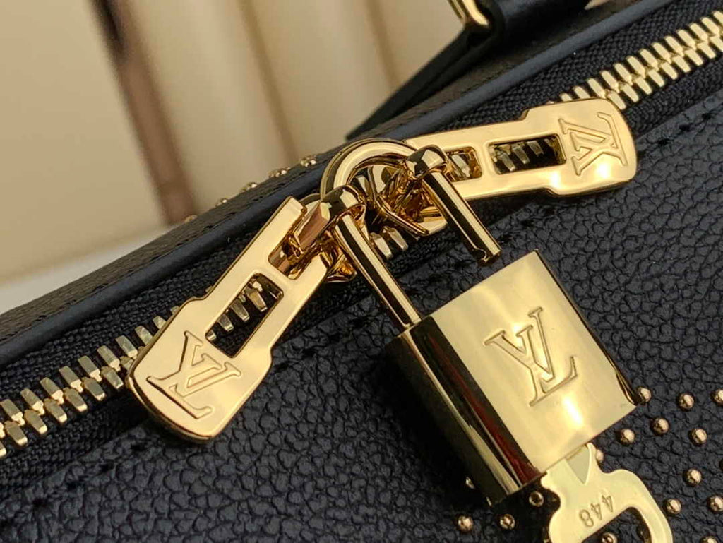 Louis Vuitton M46736 Speedy Bandoulière 25 Monogram Empreinte Leather Black