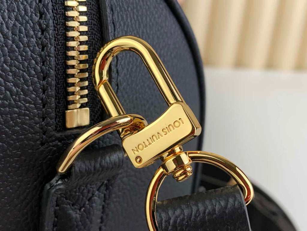 Louis Vuitton M46736 Speedy Bandoulière 25 Monogram Empreinte Leather Black