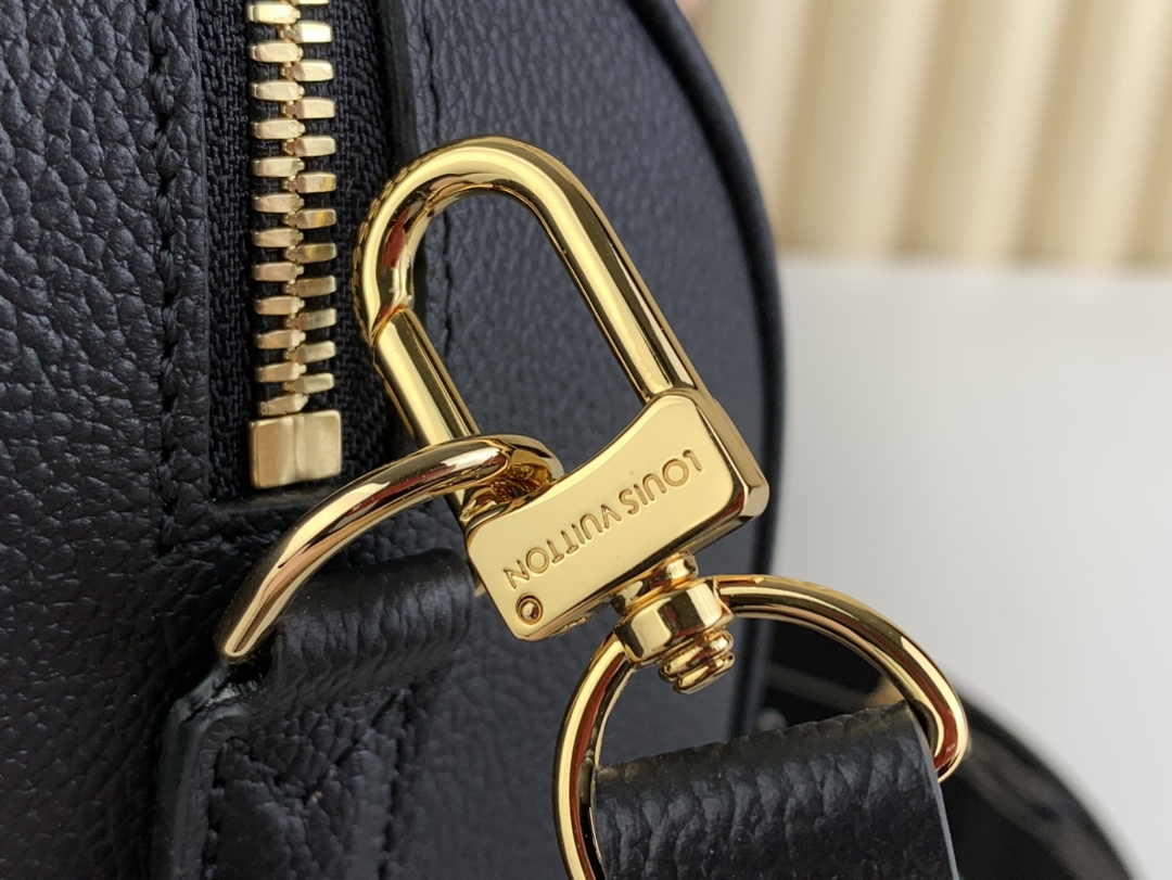 Louis Vuitton M46736 Speedy Bandoulière 25 Monogram Empreinte Leather Black