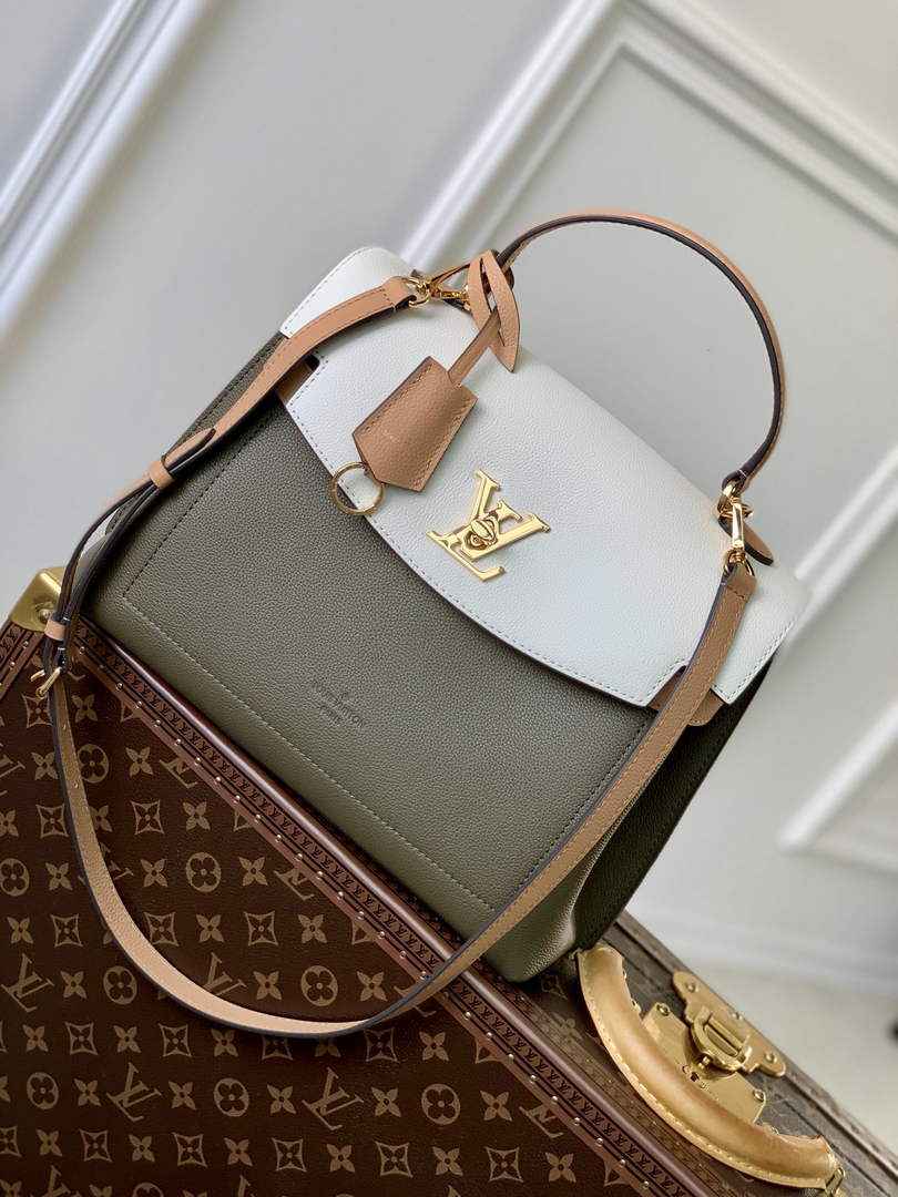 Louis Vuitton M51395 Lockme Ever MM Bag Green Beige