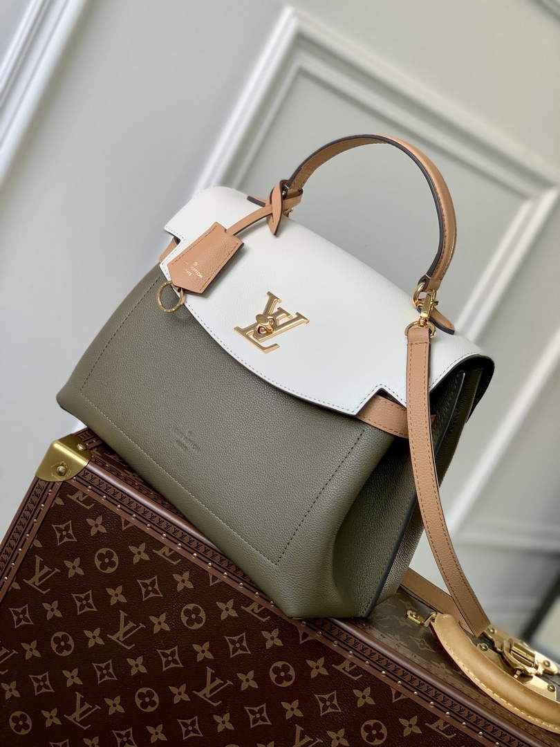 Louis Vuitton M51395 Lockme Ever MM Bag Green Beige