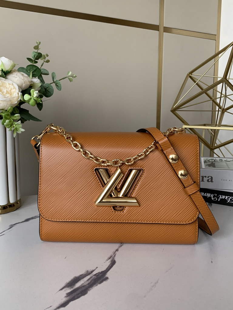 Louis Vuitton M51884 LV M21120 Twist MM Bag Epi Leather Brown - Default Title - View 1