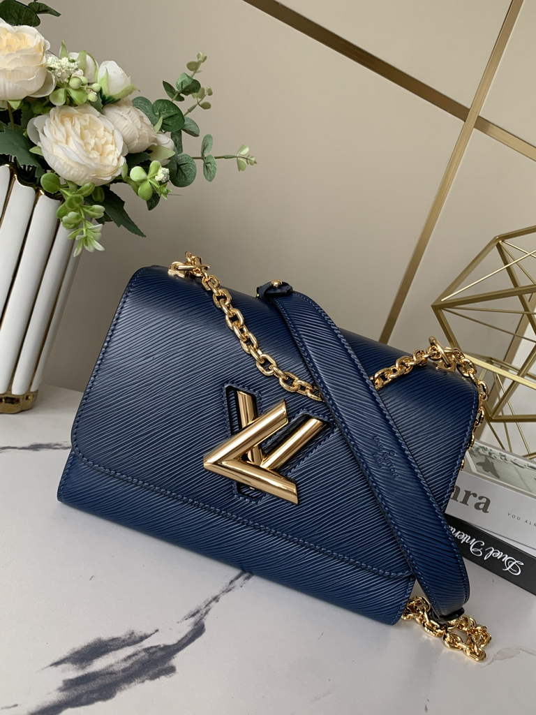 Louis Vuitton M53090 Twist MM Bag Epi Leather Indigo Blue - Default Title - View 3