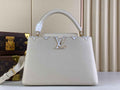 Louis Vuitton M54663 Capucines MM Bag White Taurillon leather