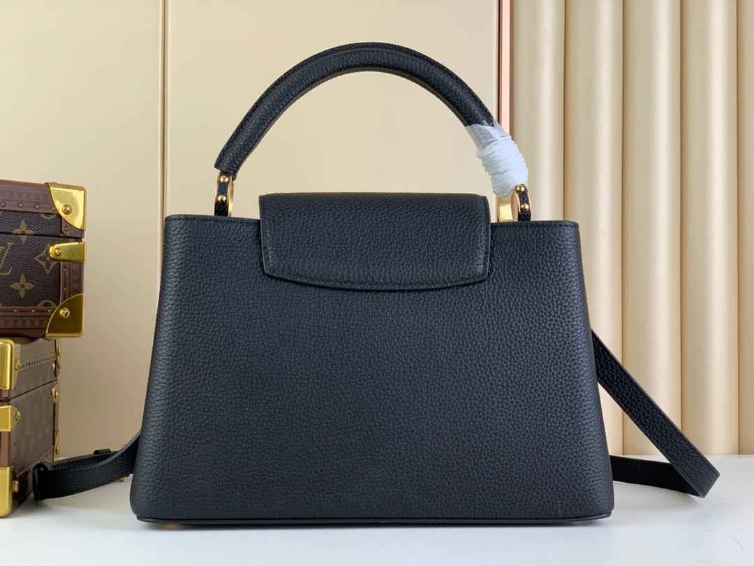 Louis Vuitton  M54663 Capucines MM Bag Black Taurillon leather