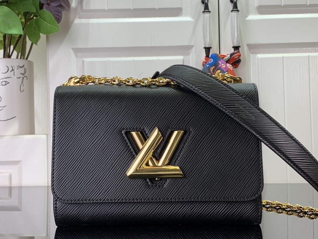 Louis Vuitton M54804 Twist MM Bag Epi Leather Black - Default Title - View 1