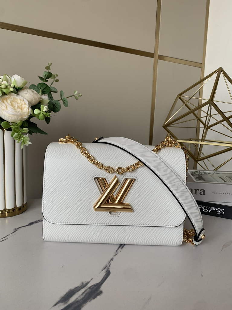 Louis Vuitton M55513 Twist MM Bag Epi Leather White - Default Title - View 1