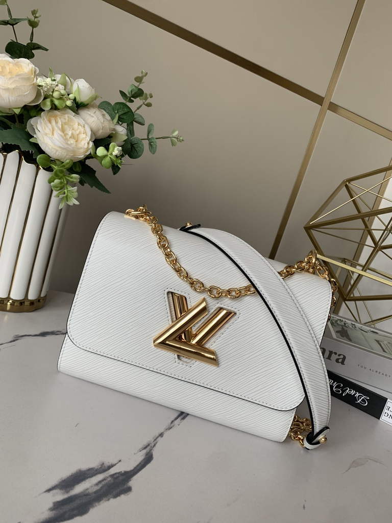 Louis Vuitton M55513 Twist MM Bag Epi Leather White - Default Title - View 3