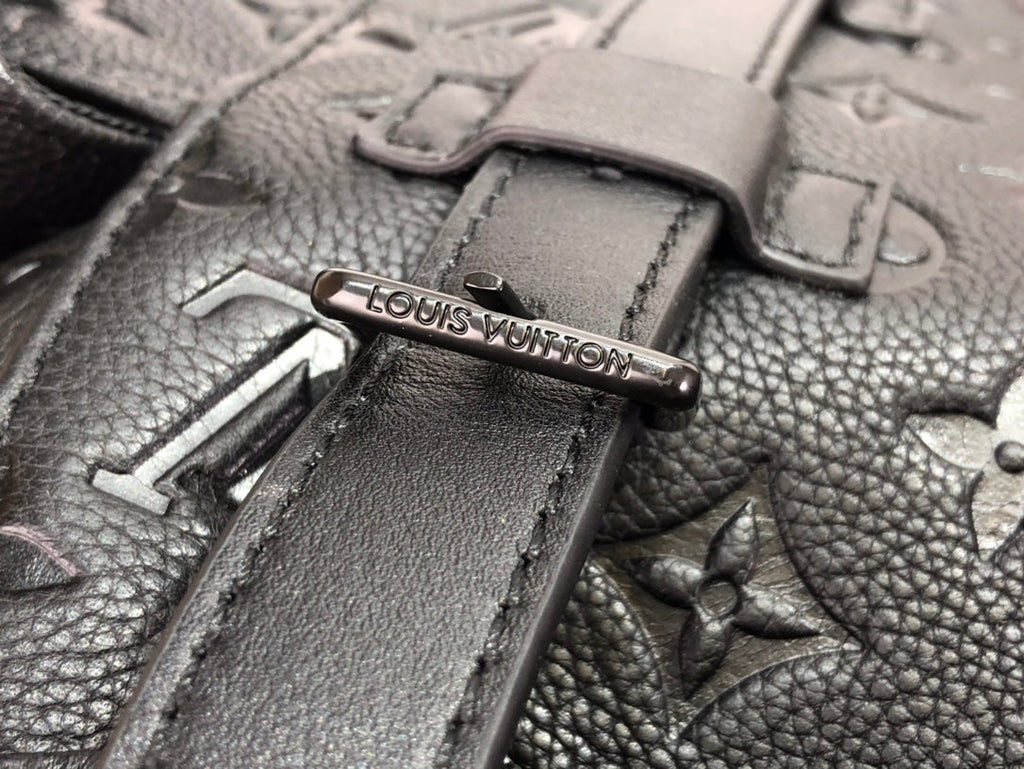 Louis Vuitton M55699 Christopher Backpack MM Leather Black