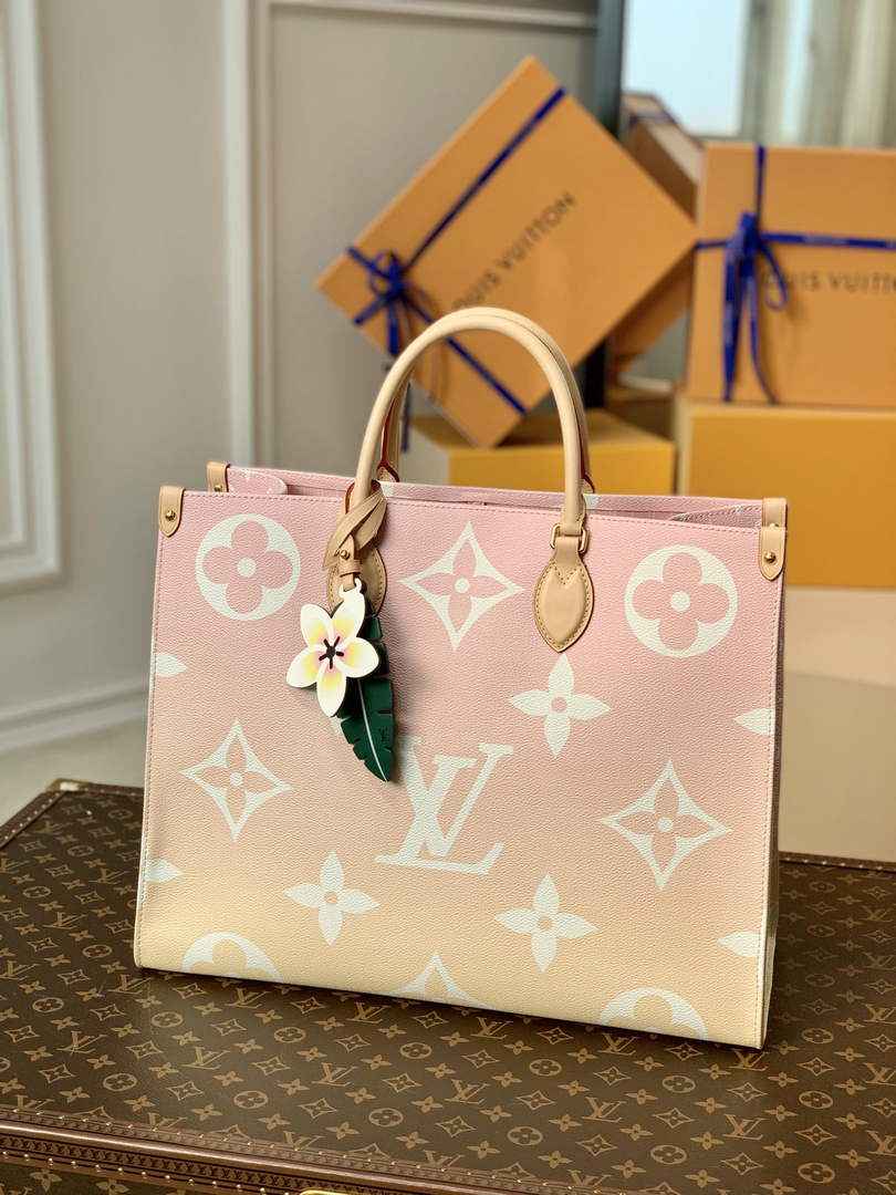 Louis Vuitton M57641 OnTheGo GM Tote Bag Leather Pink - Default Title - View 1